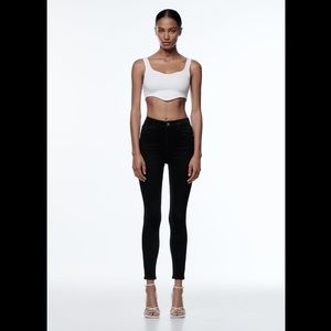 ZARA HIGH WAISTED SKINNY BLACK JEANS SIZE 6